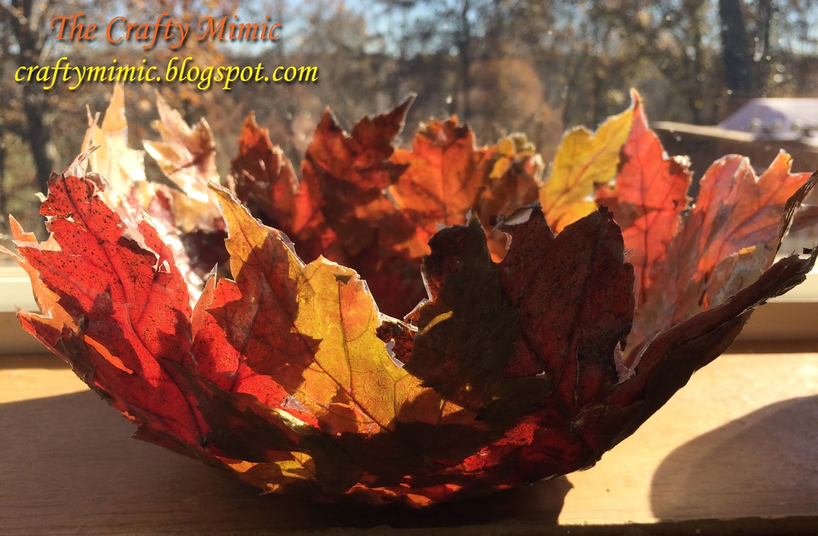 The Crafty Mimic Real Maple Leaf Basket