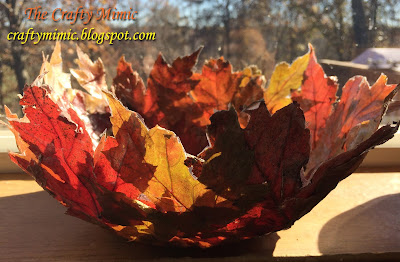 The Crafty Mimic: Real Maple Leaf Basket