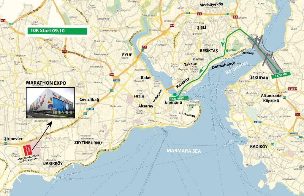 Percurso Maratona de Istambul Percurso Maratona de Istambul