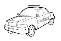 דף צביעה מכונית משטרה