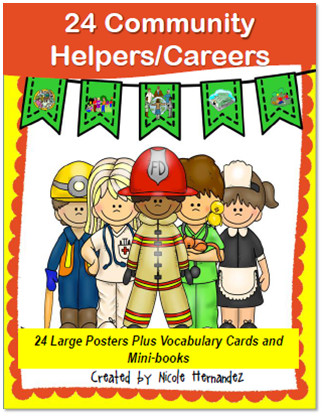 http://www.teacherspayteachers.com/Product/Community-Helpers-and-Careers-24-Large-Posters-Vocabulary-Cards-and-Mini-Books-1268465