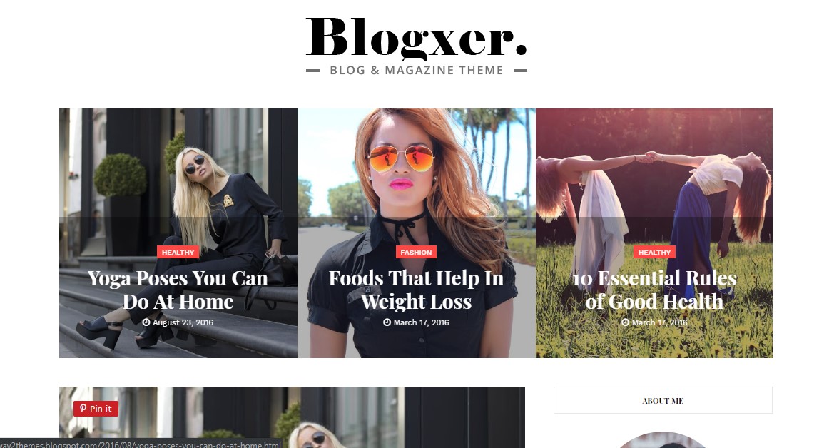 Blogxer - Plantilla de Blogger moderna y receptiva