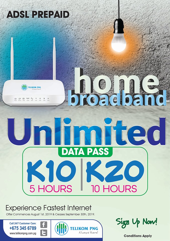 Telikom PNG Unlimited Data Pass Tech Pacific