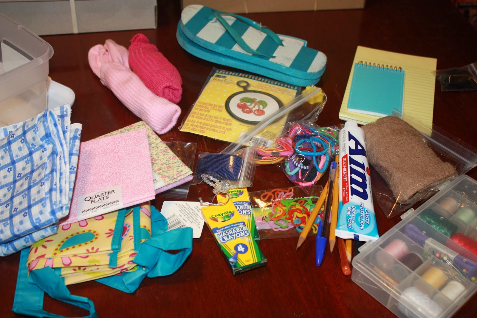 Jackson Family Farm Packing Shoeboxes!