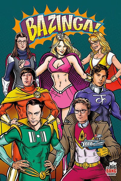 Posttter The Big Bang Theory Superhéroes