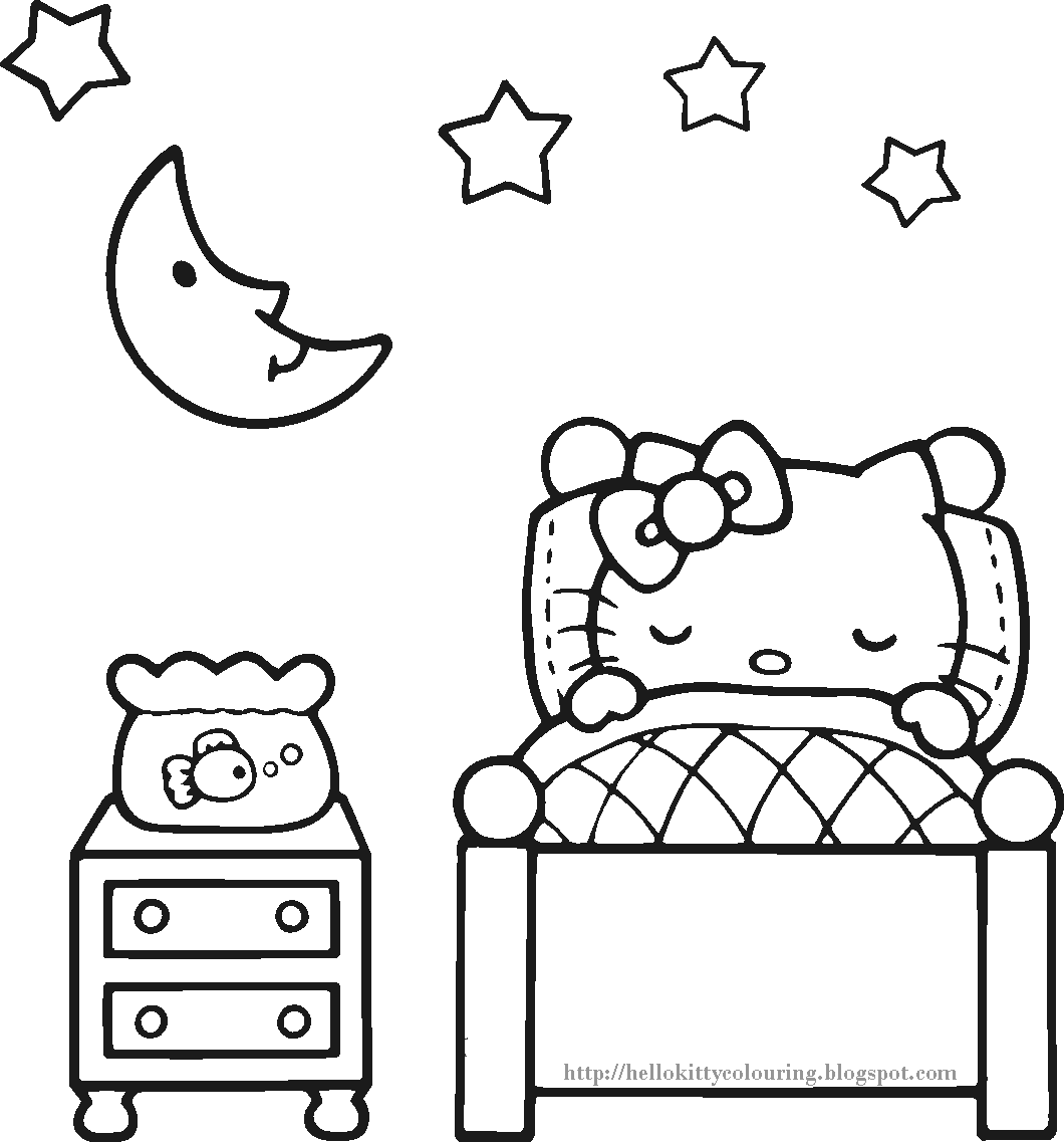 a coloring pages of hello kitty - photo #49