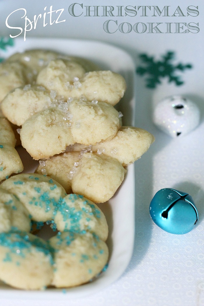 Spritz Christmas cookie recipe is simple, buttery and very easy to make #Christmascookie #Christmascookierecipe #cookierecipe #holidaybaking