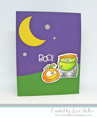 Boo! card-designed by Lori Tecler/Inking Aloud- stamps from Paper Smooches