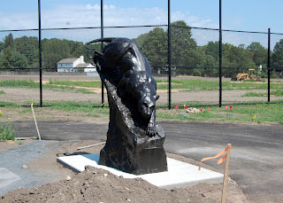 Panther among the new ball fields at FHS 2