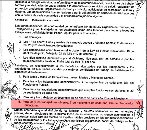 Lunes 7 de noviembre día del obrero educacional día no laborable y no negociable Lunes 7 de noviembre día del obrero educacional día no laborable y no negociable