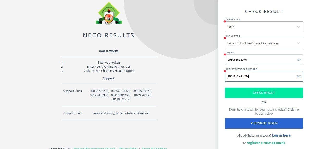 NECO 2022 SSCE (Internal) Result Checker | June/July