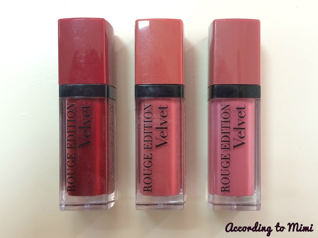 Bourjois Rouge Edition Velvet Liquid Lipsticks in Rouge Edition Velvet Lipsticks in 08 Grand Cru, 12 Bea brun and 07 Nude-ist
