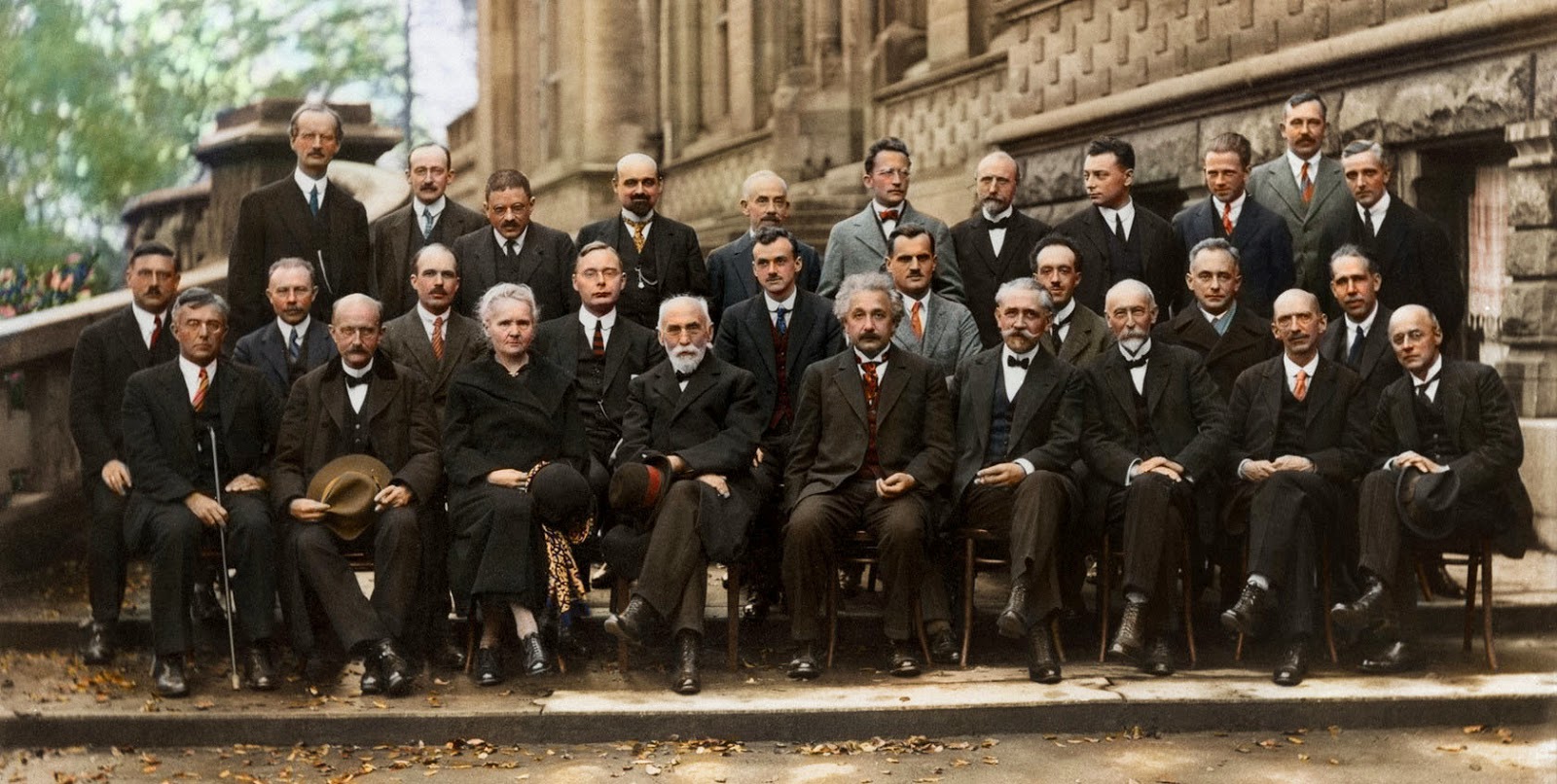 The Solvay Conference (colorized version).