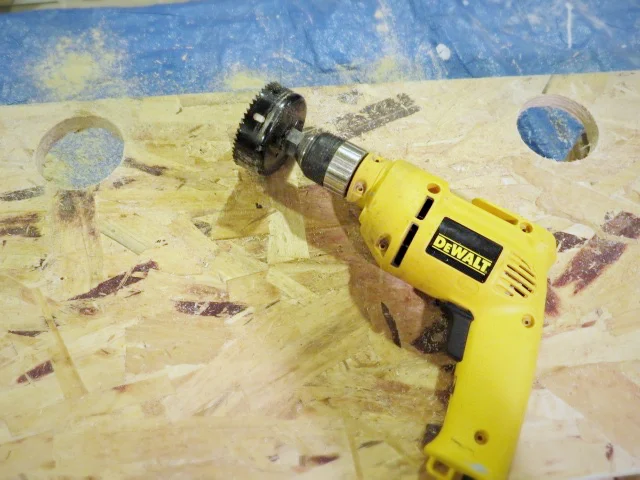 drilling out large holes with circle cutter