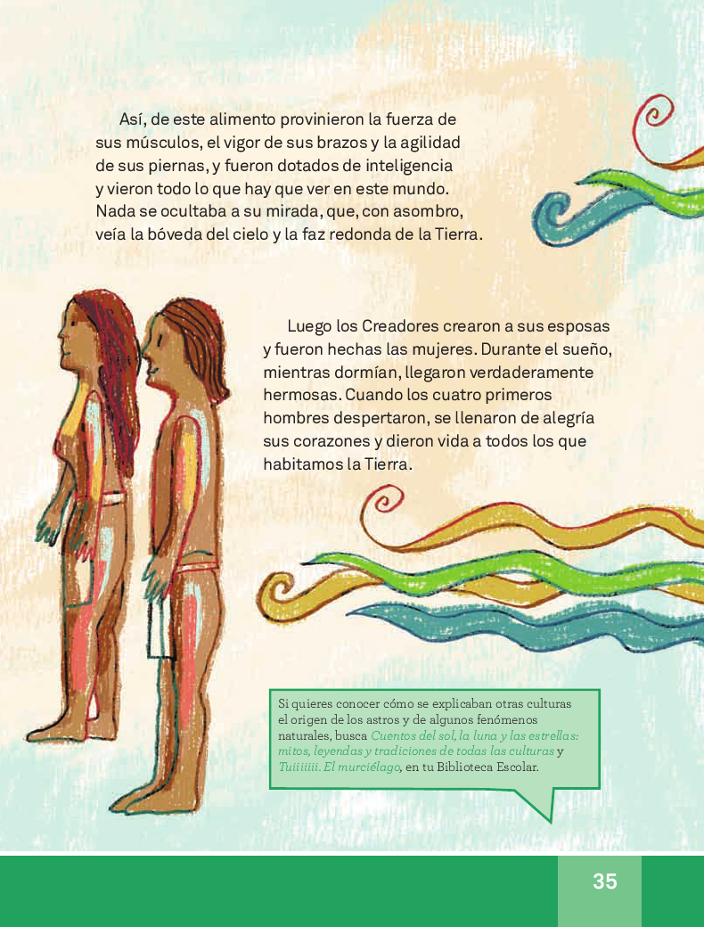 La creación del hombre según los mayas - Español Lecturas 3ro 2014-2015
