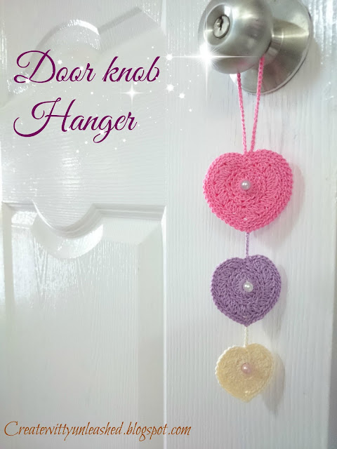 Crochet door knob hanger