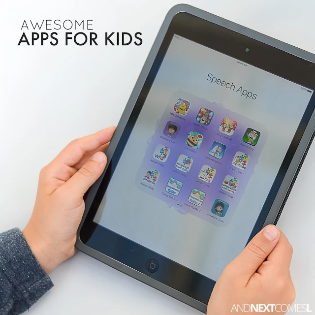 Awesome apps for kids including games, speech therapy apps, social skills apps, and more from And Next Comes L