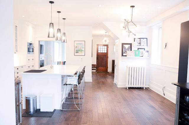 Project Rad: Toronto century home renovation - modern open concept black and white kitchen |navkbrar.blogspot.com