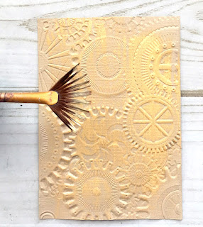 3D Texture Fades Embossing Folder, Mechanics, The Funkie Junkie Boutique, tutorial, Maggi Harding