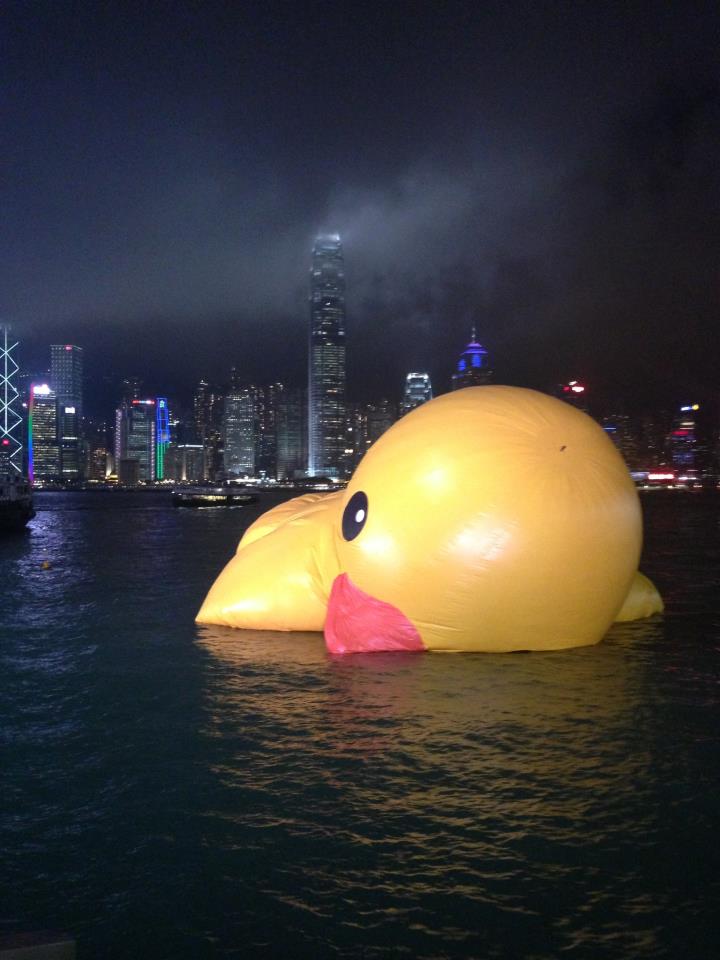 Strange Days Indeed News Giant Rubber Ducky Has Bad Night In Hong Kong