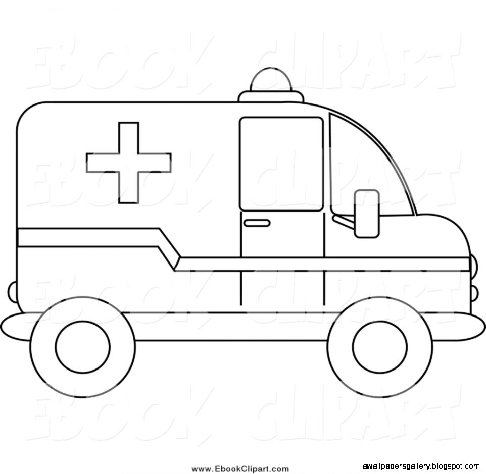 Ambulance Clip Art Black And White