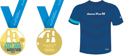 Medali Finisher T-Shirt Jawa Post Fit East Java Half Marathon 2016 Surabaya Medali Finisher T-Shirt Jawa Post Fit East Java Half Marathon 2016 Surabaya