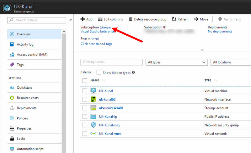How to move #Azure Resources from one subscription to the other?