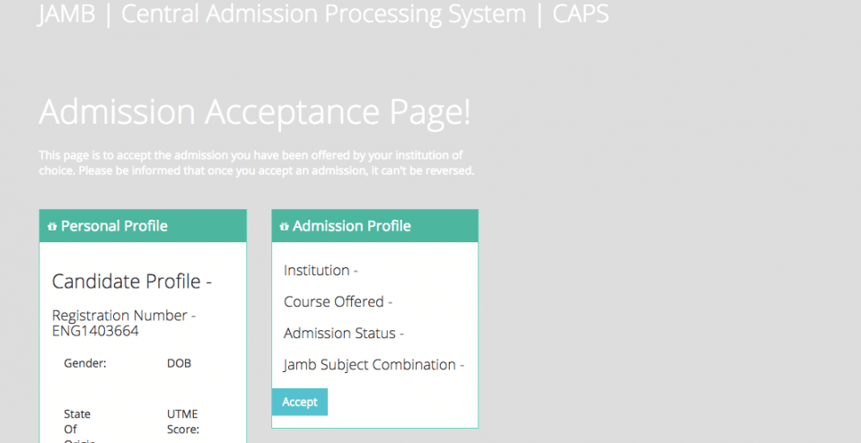 How to Check 2018 Admission Status
