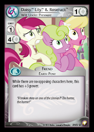 My Little Pony Daisy, Lily and Roseluck, Wilt Under Pressure Equestrian Odysseys CCG Card