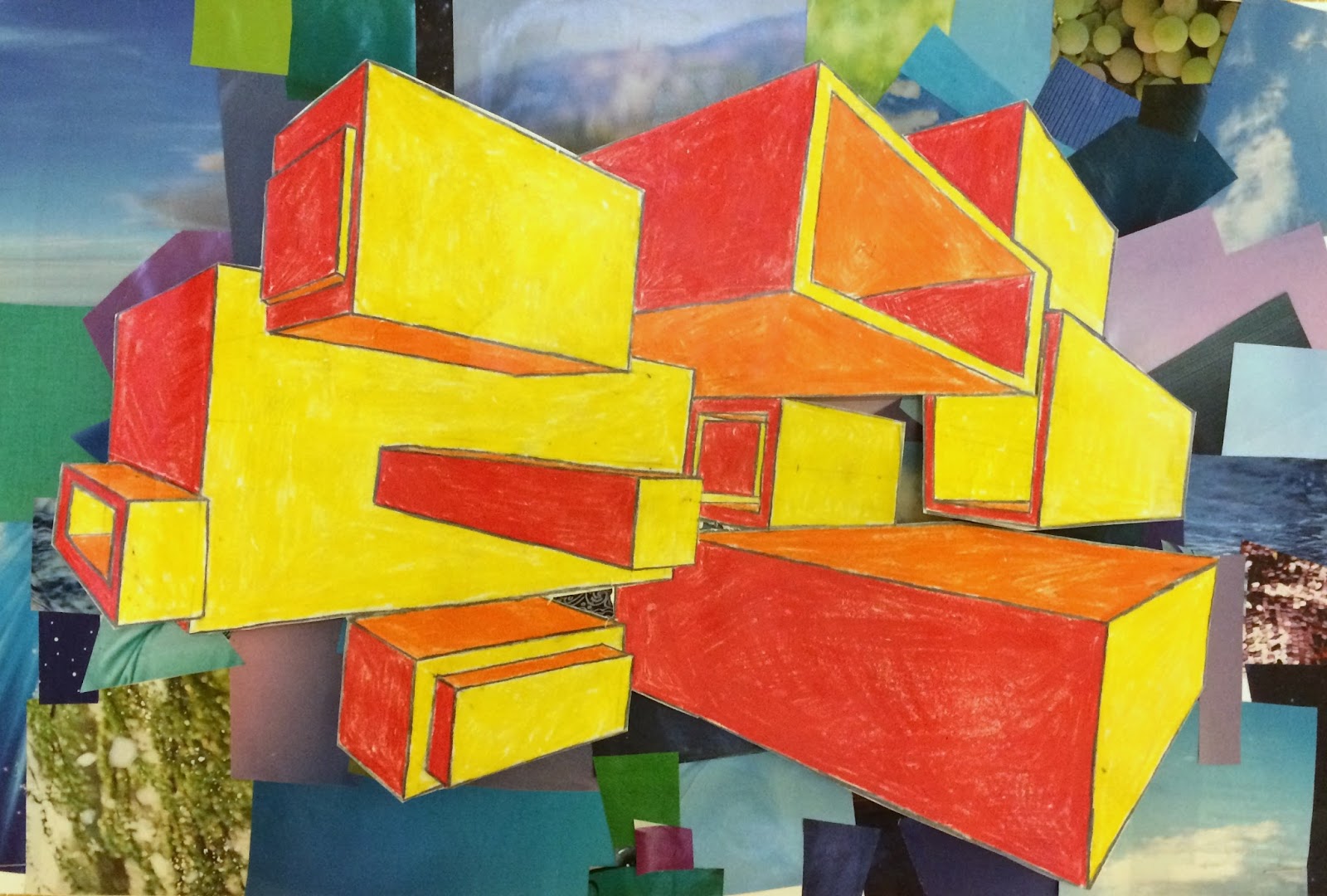 Art. Paper. Scissors. Glue! 2 Point Perspective Boxes