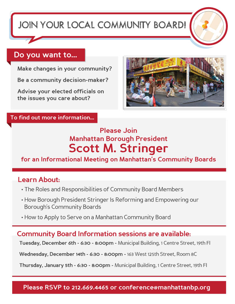 Hudson Heights Gazette JOIN YOUR LOCAL COMMUNITY BOARD!