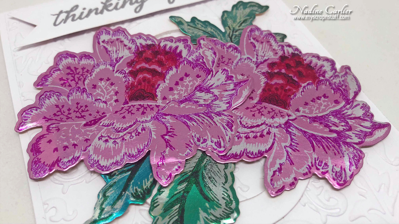 Nadine Carlier Stamped Foil Flower Card