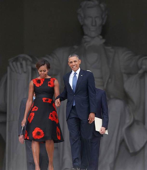 Barack Obama and Michelle at the Martin Luther King March on Washington ...