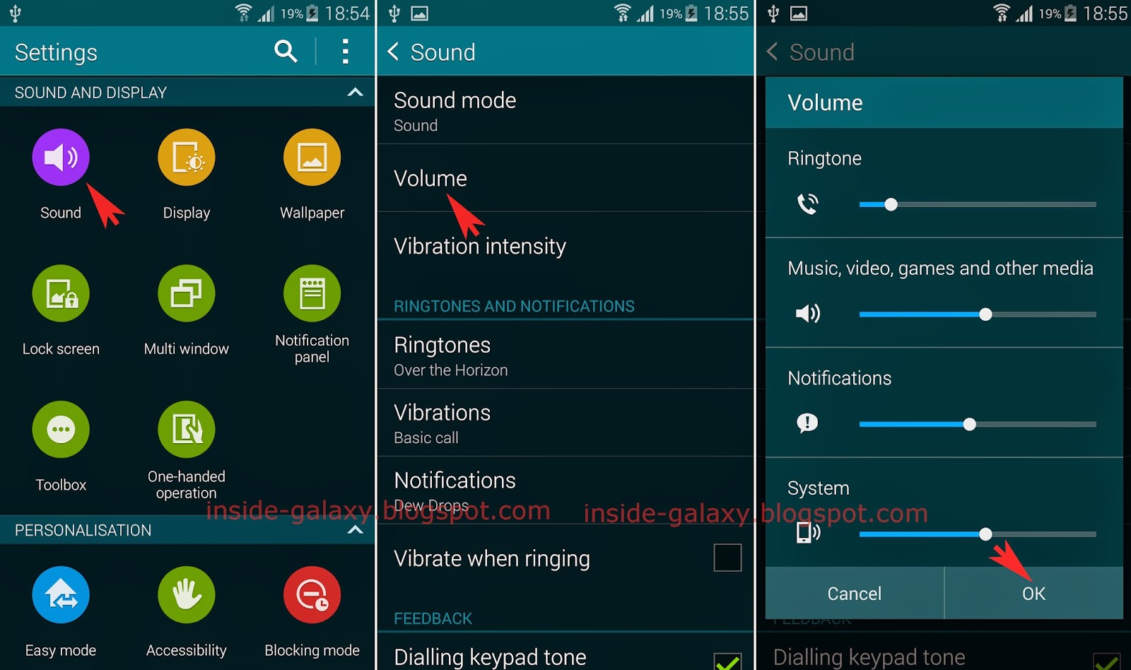Inside Galaxy Samsung Galaxy S5 How to Adjust Sound Volume in Android