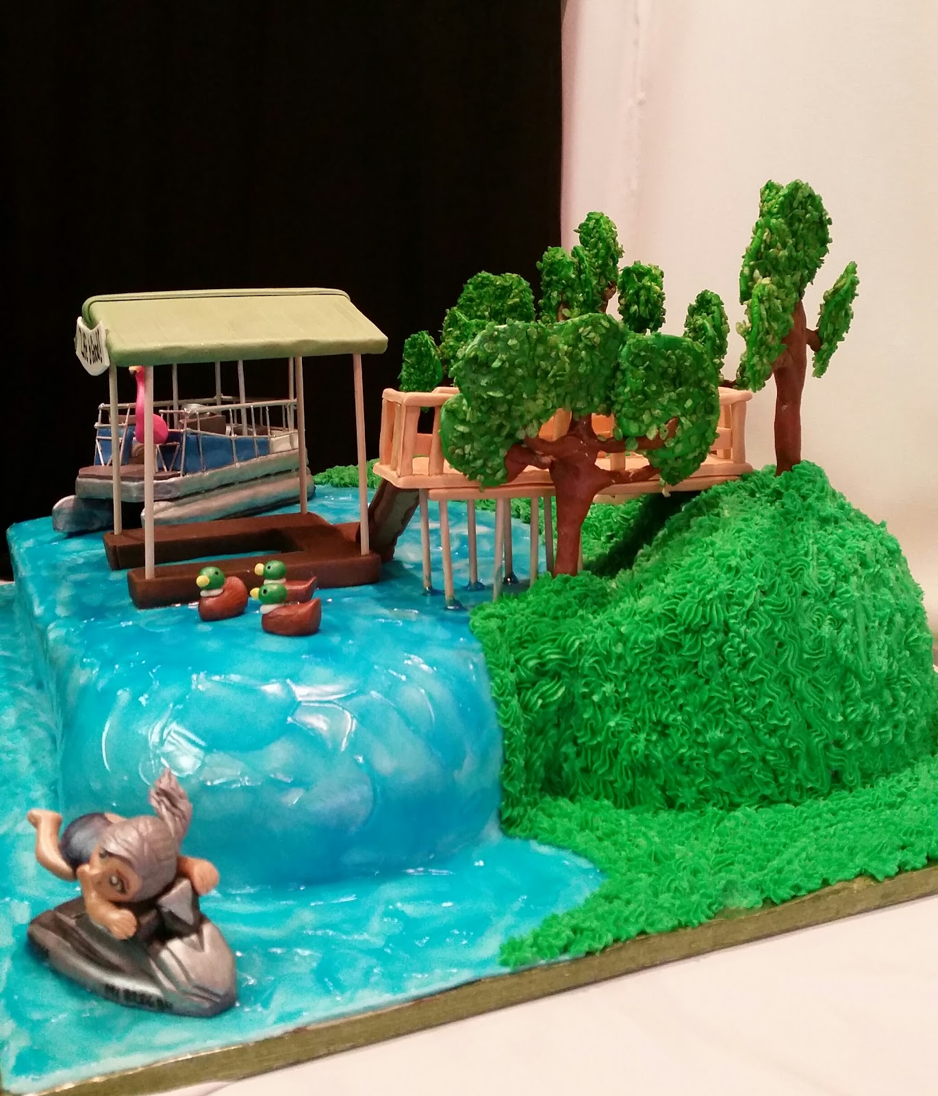 Pontoon Boat Birthday Cake Pontoon Boat Birthday Cake