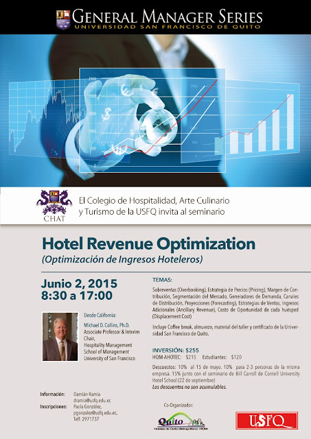 Seminario Hotel Revenue Optimization. 2 jun, 8h30.