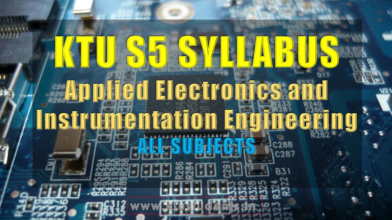 S5 Syllabus Applied Electronics and Instrumentation Engineering KTU demo