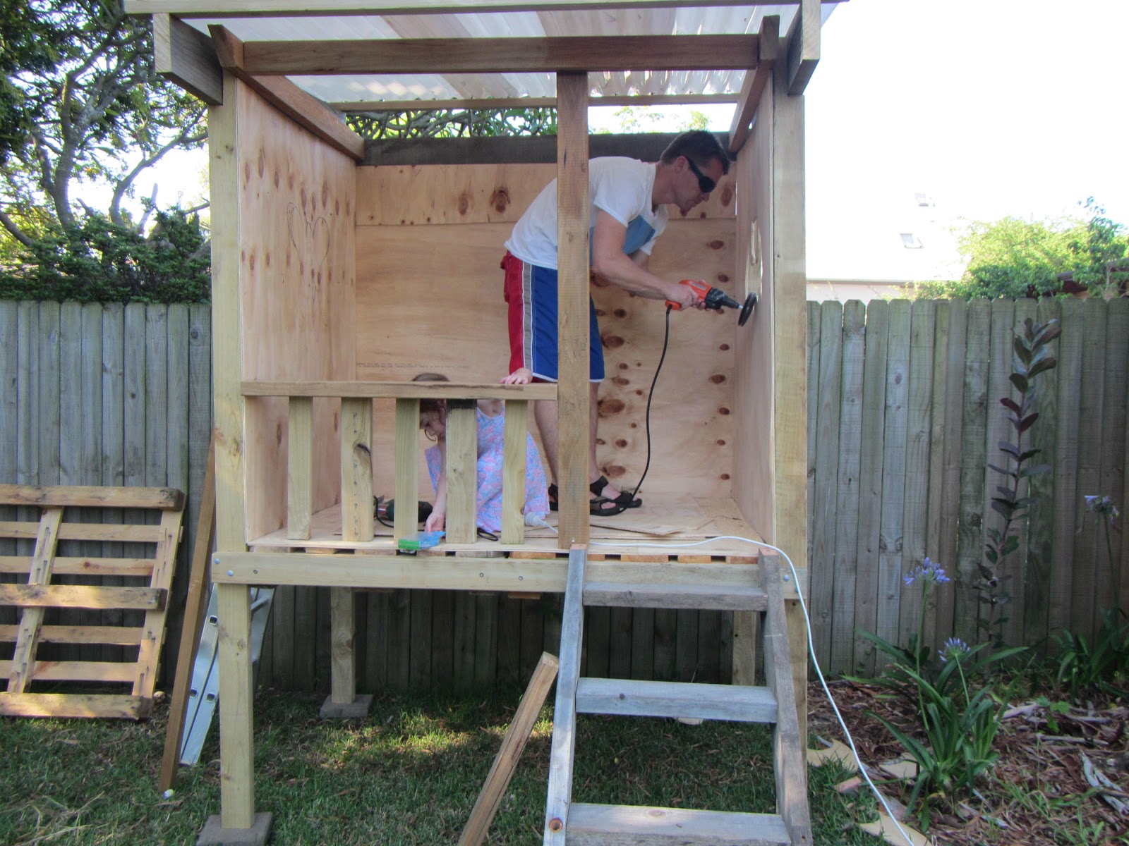 Crafty little people Wooden painted cubby house