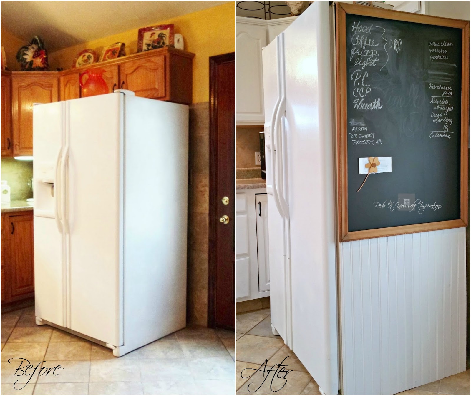 A Refrigerator Cover Up Redo It Yourself Inspirations A