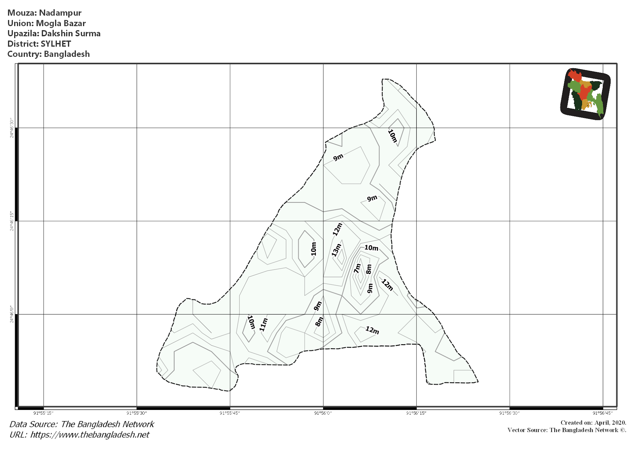 Map of Nadampur Mouza of Dakshin Surma Upazila, SYLHET Map of Nadampur Mouza of Dakshin Surma Upazila, SYLHET, Bangladesh.