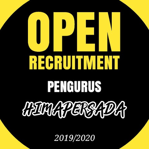 Open Recruitment Pengurus HIMAPERSADA 2019/2020