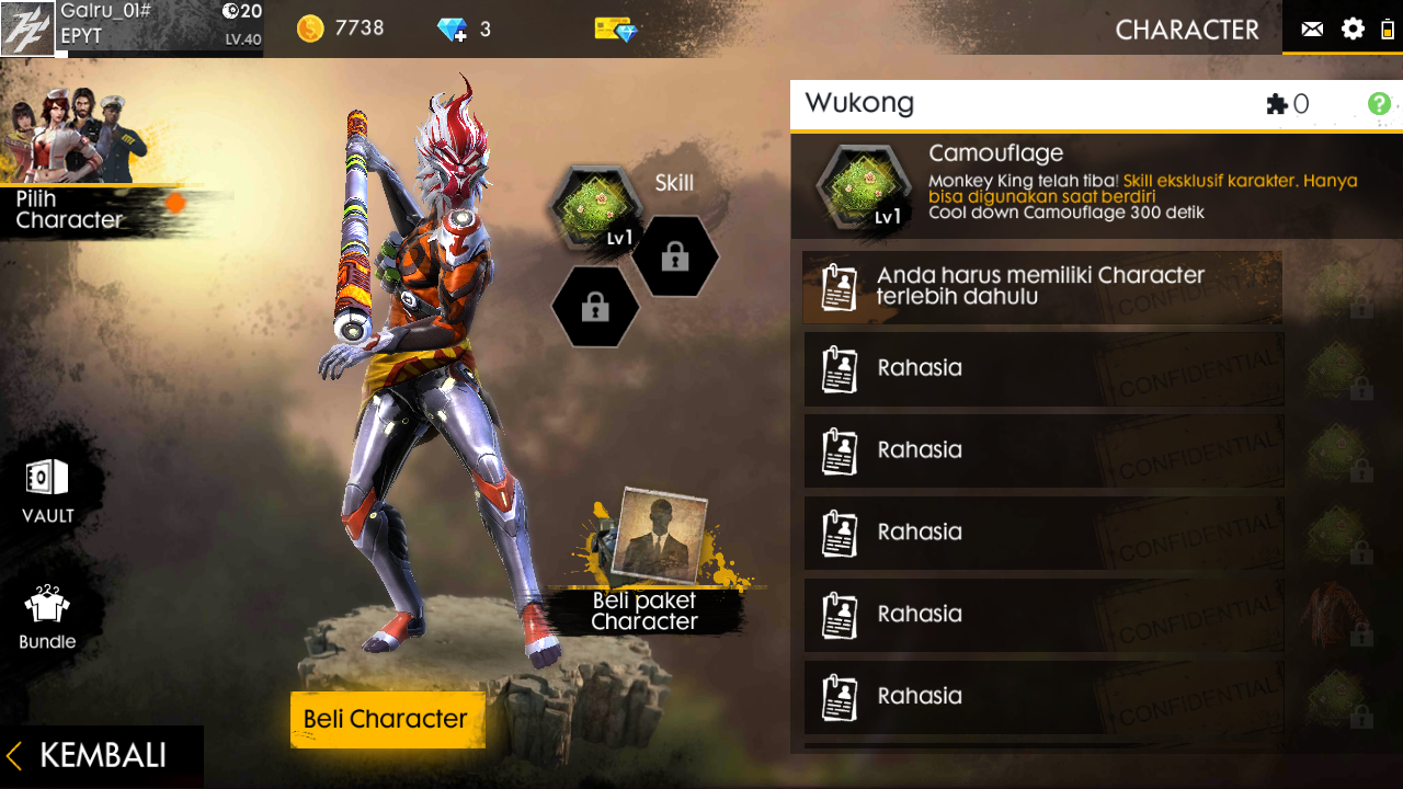 Karakter Baru Di Game Free Fire