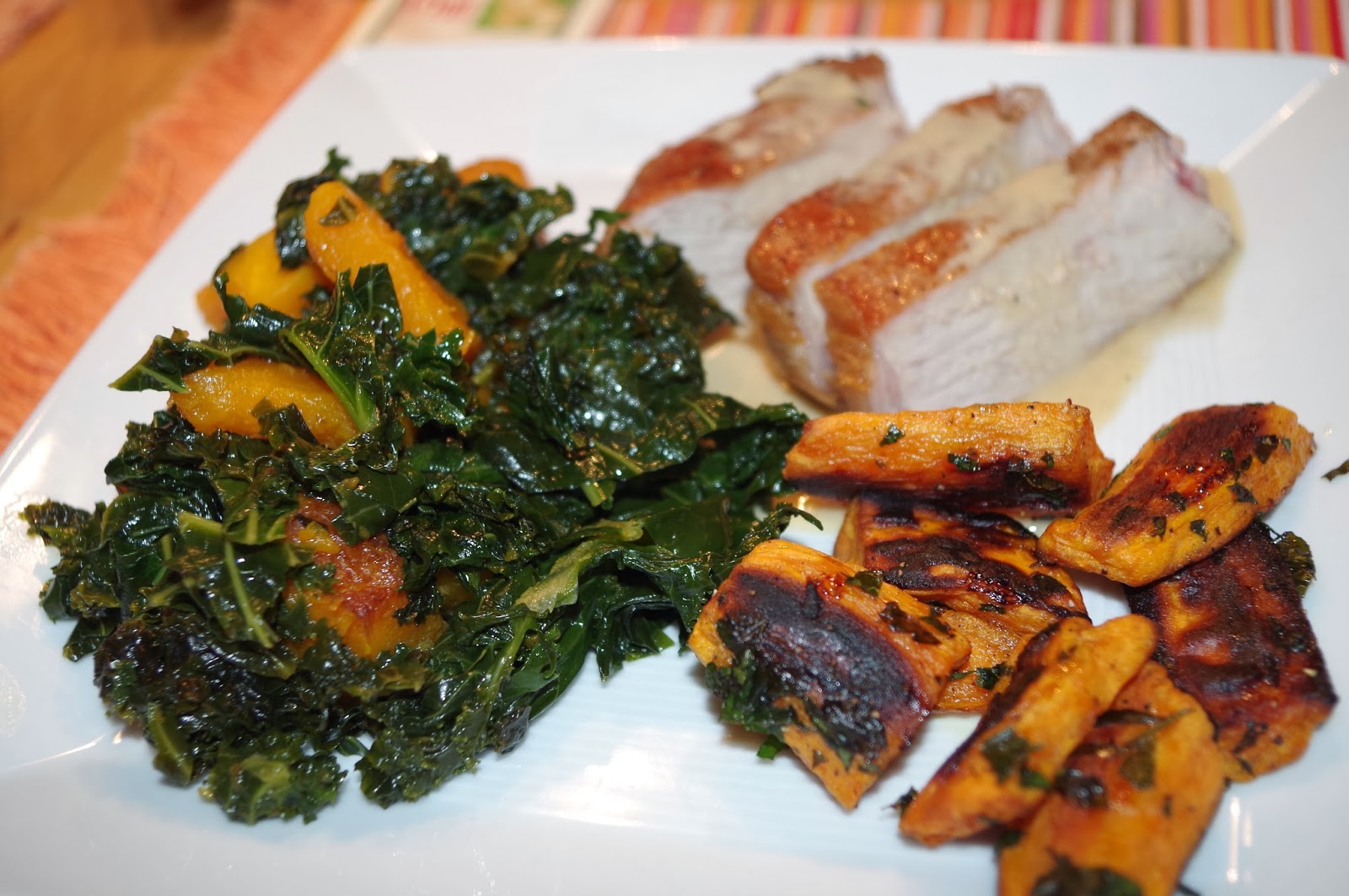 Hungry in San Francisco: pork chops with kale and squash ...