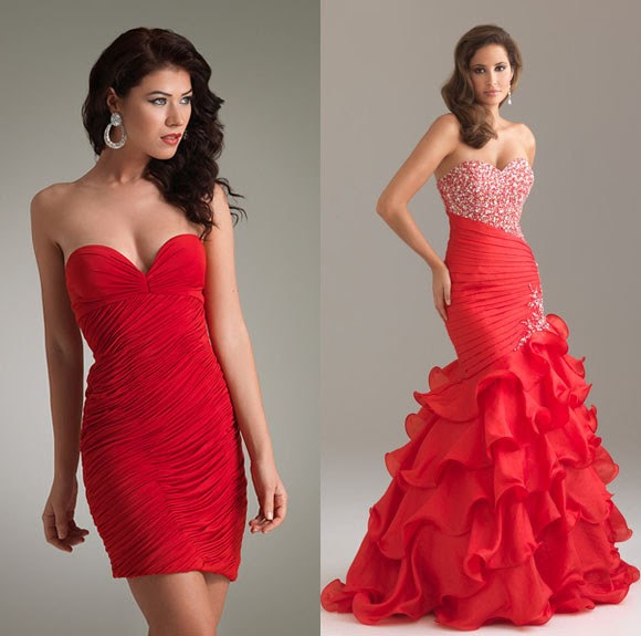 red violet gown