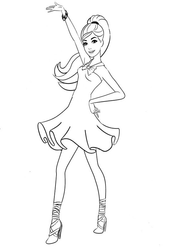 Tranh tô màu búp bê Barbie 39