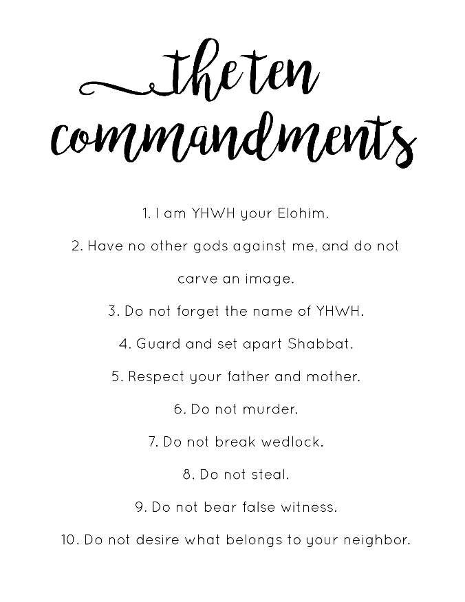 land of honey: Free Ten Commandments Printable for Shavuot