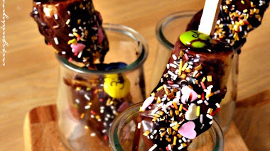 Plátanos con chocolate para niños