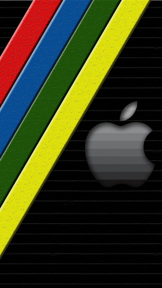   Apple Logo with Colorful Lines   Galaxy Note HD Wallpaper