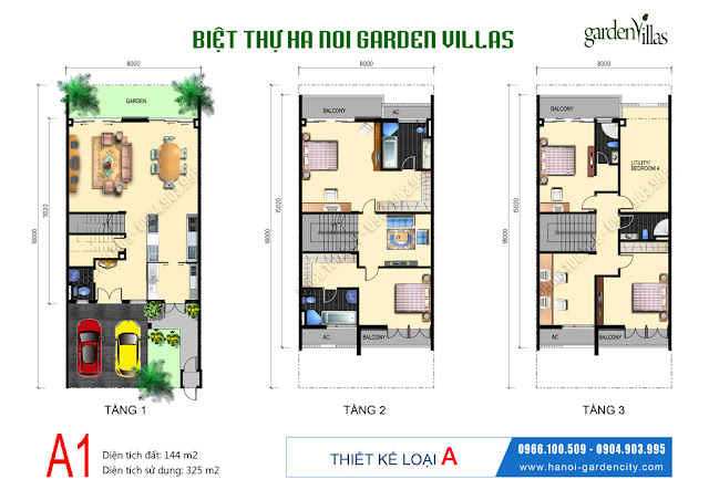 Thiết kết biệt thự Garden Villas Biệt thự liền kề Garden Villas, biệt thự liền kể Long Biên, biệt thự garden City, biệt thự Arden Park