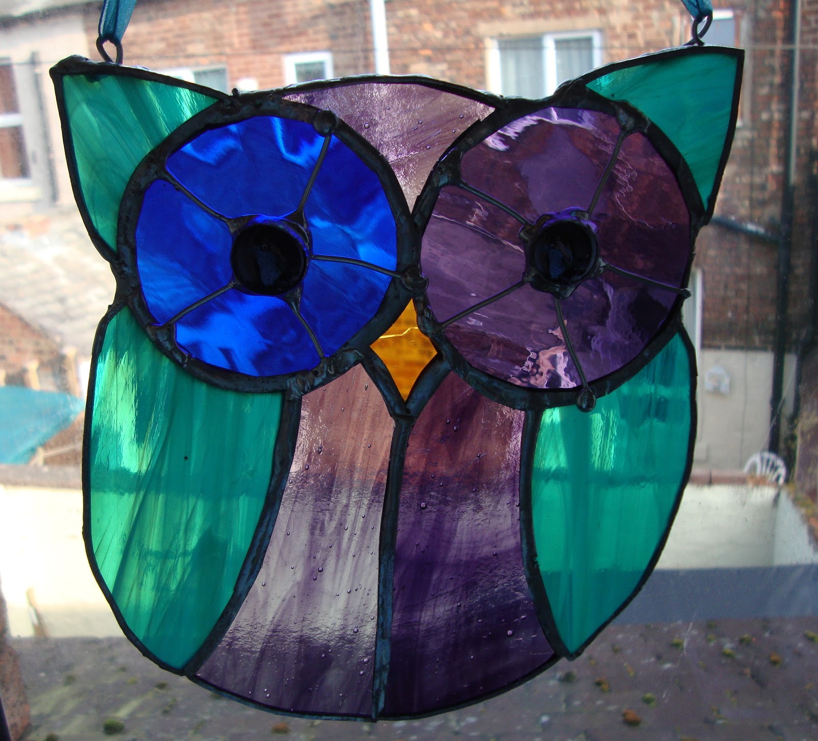 Delicate Stitches: Stained Glass Owl #2